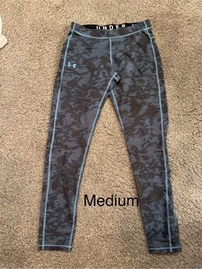 Under Armour Black and Blue Camo Leggings